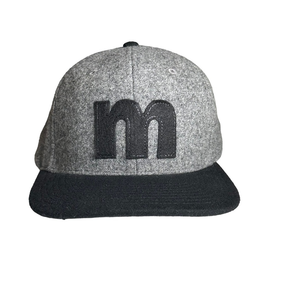 Captuer Headwear 6 Panel Melton Wool Hat Black Gray View 4